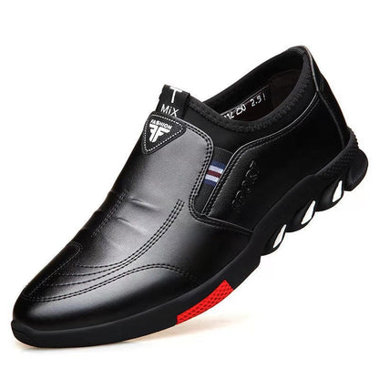 Casual Leather Shoes Men's Breathable Driving Shoes Laces
