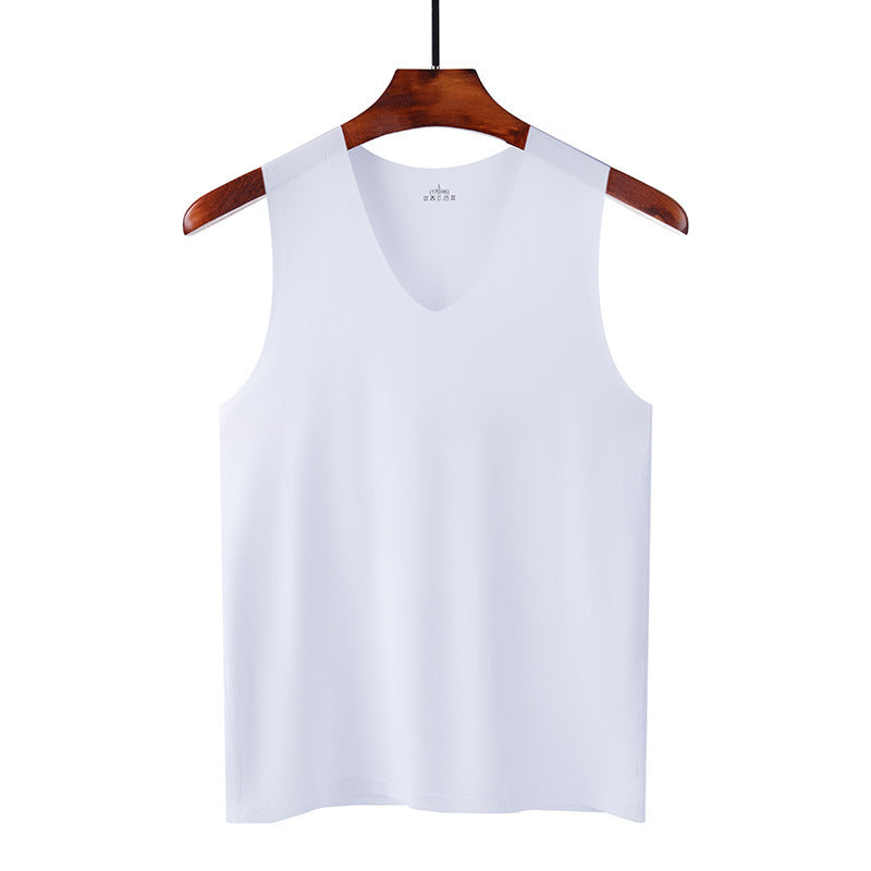 Seamless Ice Silk Vest Men's Summer Youth Thin
