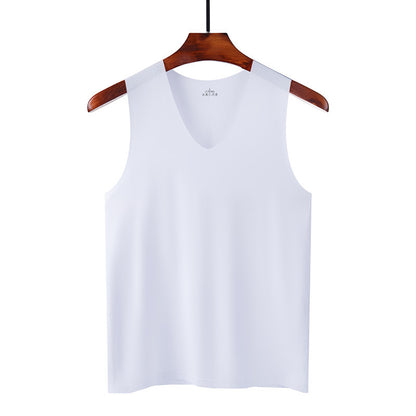 Seamless Ice Silk Vest Men's Summer Youth Thin