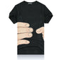 Summer Men's Short Sleeve T-Shirt Men's Cotton 3D Big Hand Short Sleeve T-Shirt