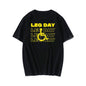 Novelty Novelty Leg Day Graphic Printed Bodybuilder T-shirt