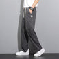 Men's Straight Tube Loose Ice Silk Wide Leg Pants