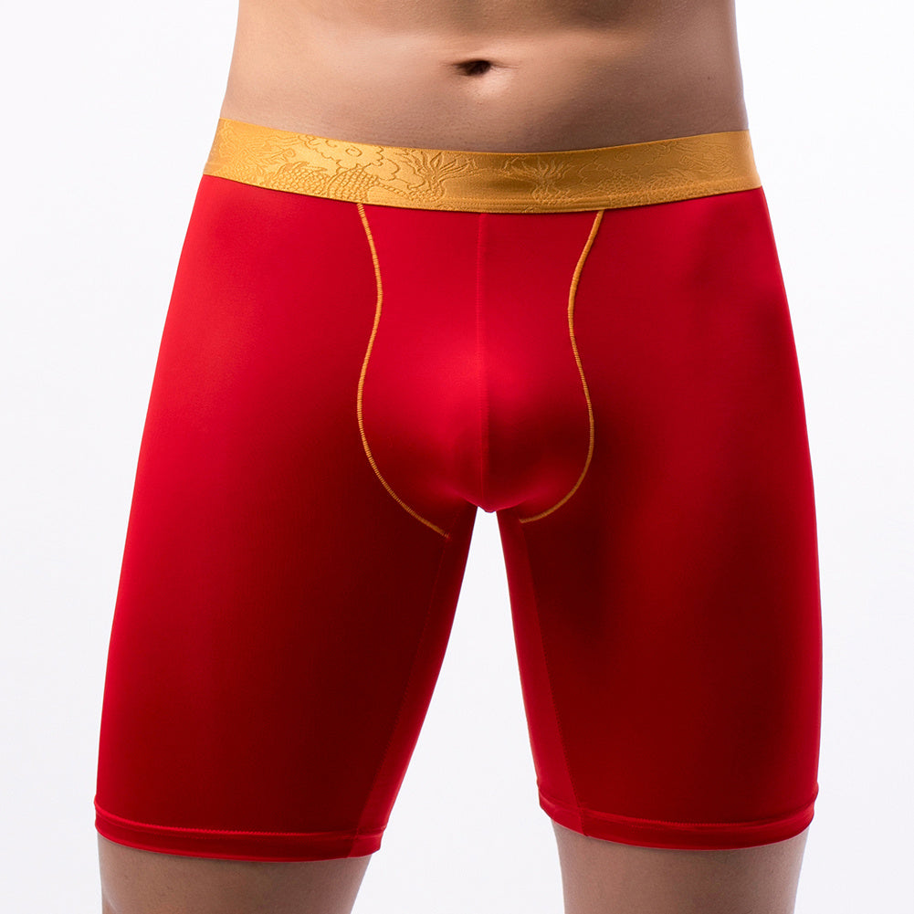 Men's Thin Ice Silk Lengthened Anti-wear Leg Underwear