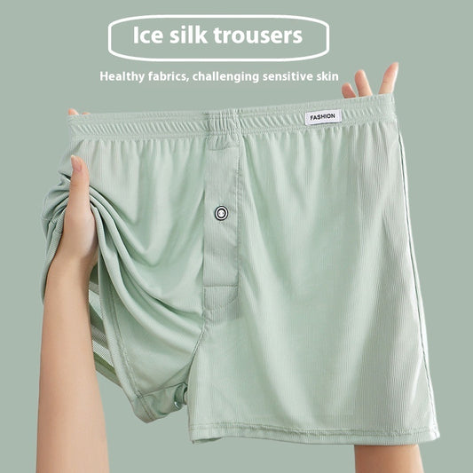 Men's Thin Breathable Solid Color Simple Boxer Shorts