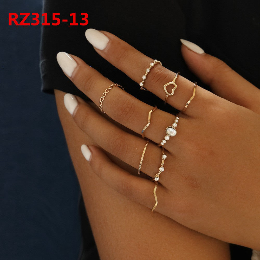 Women's Accessories Diamond Bohemian Couple Ring Set
