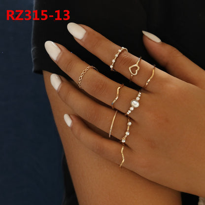 Women's Accessories Diamond Bohemian Couple Ring Set