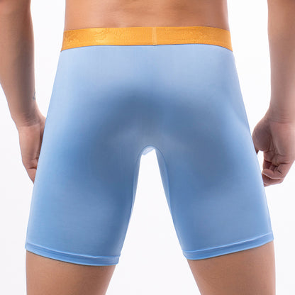 Men's Thin Ice Silk Lengthened Anti-wear Leg Underwear