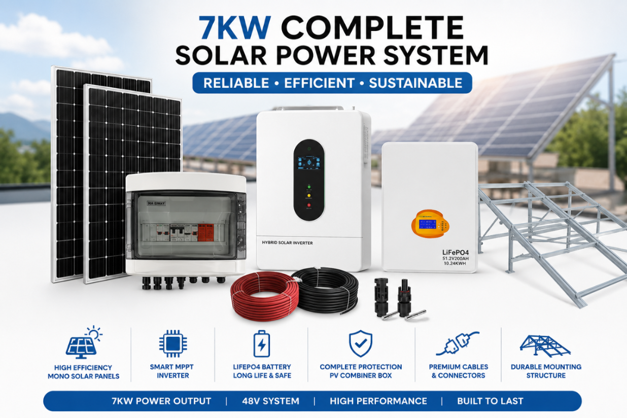 7KW Solar System Package – Wall-Mount 110V/220V