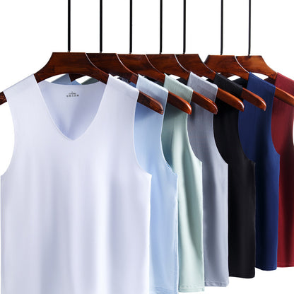 Seamless Ice Silk Vest Men's Summer Youth Thin
