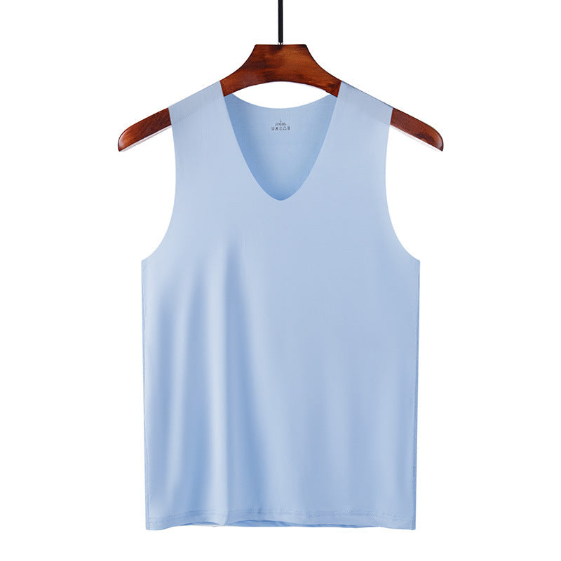 Seamless Ice Silk Vest Men's Summer Youth Thin