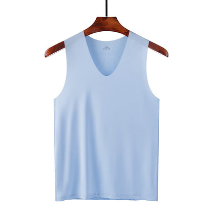 Seamless Ice Silk Vest Men's Summer Youth Thin