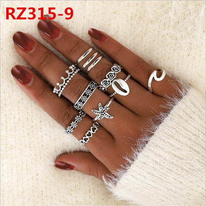 Women's Accessories Diamond Bohemian Couple Ring Set