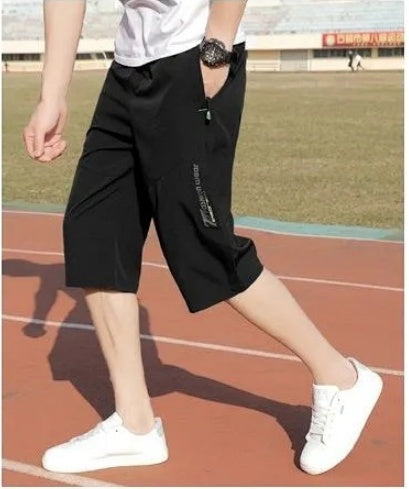 Men's Casual Pants Cropped Trousers Loose And Quick-drying Trend